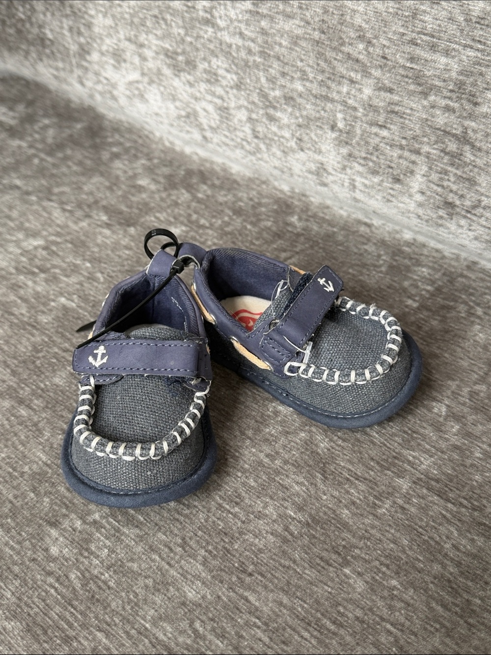 The Children's Place Navy Anchor Moccasin Baby Shoes